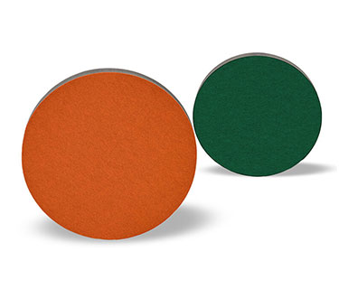 Huopapintainen ääniabsorbentti SH006round Kerrostetut, huopapintaiset ääniabsorbentit, eri värejä