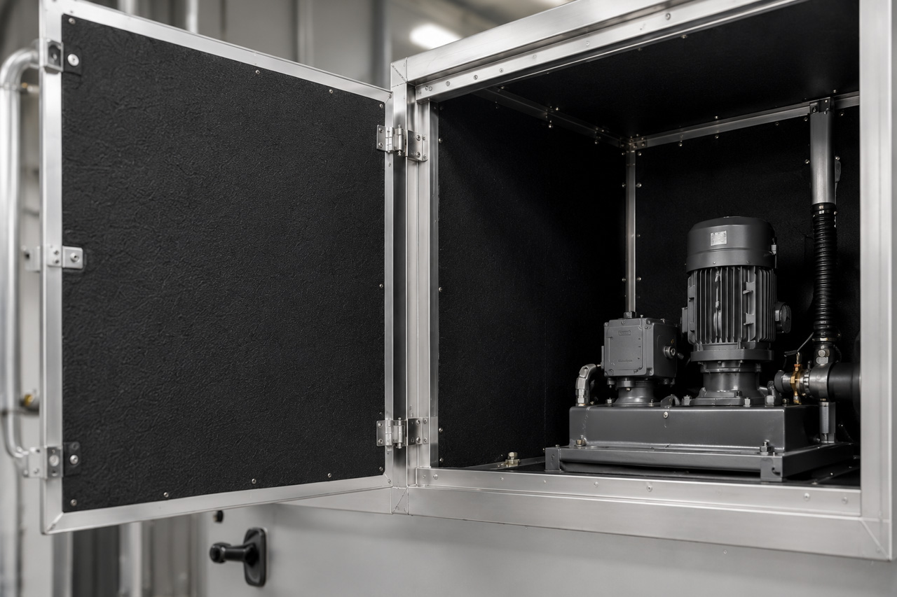 aixFOAM Technics vähentää koneiden ja laitteiden melua